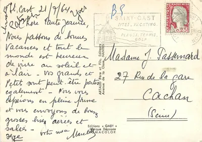 Saint-Cast — Paisagens e praias — Editor Artaud pai e filho, Nantes — Verso