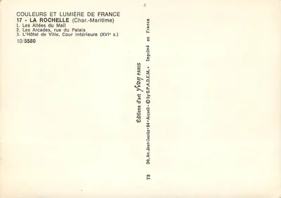 La Rochelle — vista del porto e monumenti — Edizioni d'arte Yvon — Verso