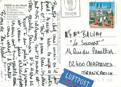 Trier — Widok panoramiczny i zabytki — Herst u. Verlag Schmidt & Co. + Gebr. Schmidt — Rewers