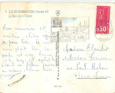 Ilha de Noirmoutier — O Bosque da Chaize — Artaud Frères, editores — Verso