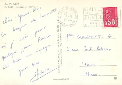 In Sologne — Paesaggi e fauna — Edizioni Valoire, H. 5.659 — Verso