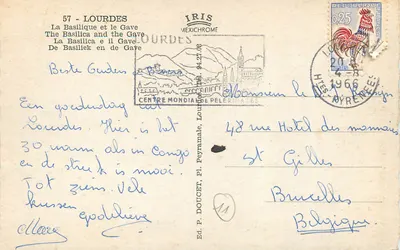 Lourdes — Bazylika i rzeka Gave — IRIS — Rewers
