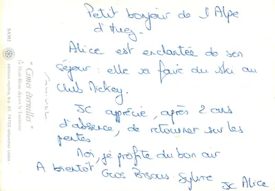 Sanivier — Zasnieżona góra — wydawnictwo Mont-Blanc z Tarentaise — Rewers