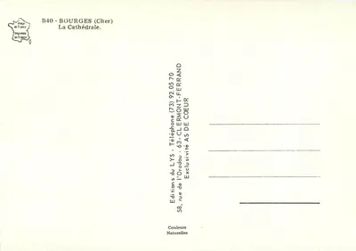 Bourges (Cher) — Katedra — Éditions du LYS — Rewers