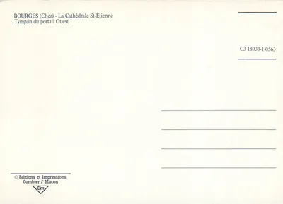 Bourges (Cher) - Katedra św. Etienne - Tympany portalu zachodniego — Rewers