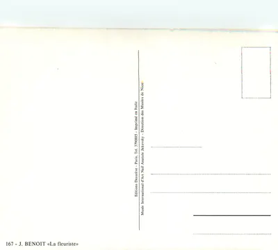 À flor que fala — J. Benoit — Edições Internacionais de Arte Naïf Anatole Jakovksy — Verso