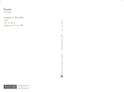 Orfeo i Eurynomia — Obraz Poussina — R.M.N. Paryż — Rewers