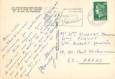 Les Sables-d'Olonne (Vendée) — Całość portu — Nowoczesne wydawnictwo « Théojac » — Rewers