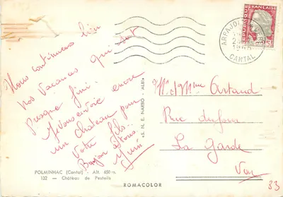 Castelo de Pesteils — Polminhac (Cantal) — ROMACOLOR — Verso