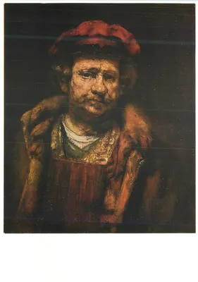 Auto-retrato de Rembrandt — com chapéu vermelho — Staatsgalerie Stuttgart
