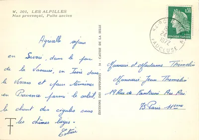 Les Alpilles — Mas provençal, Stary studzienka — Wydawnictwo Septonts — Rewers