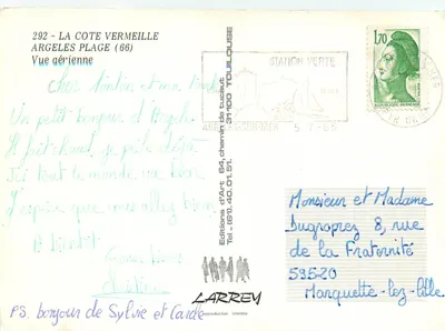 A Côte Vermeille — Argeles-sur-Mer (66) — Editions d'Art Toulouse — Verso