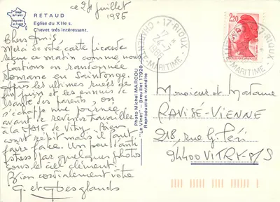 Kościół XII wieku — Retaud — Foto Michel MARCOU — n°17920 — Rewers