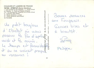 Étretat — Serdecznie z Étretat — Wydawnictwo sztuki YVO7 — Rewers