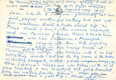 Asolo — panorama — wyd. Cartolibreria Polo, nr 305 — Rewers