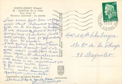 Chatellerault — vista panorâmica — Edições Modernas « Trésor » — Verso