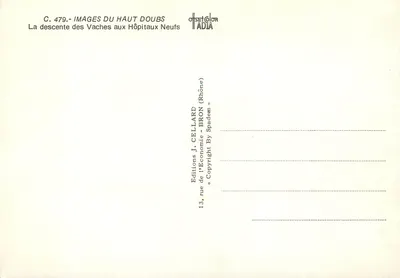 Les Hôpitaux-Neufs — sprowadzanie bydła — Wydawnictwo J. Cellard — Rewers