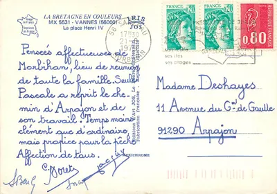 Place Henri IV — Vannes — Edições Art Jos — Verso