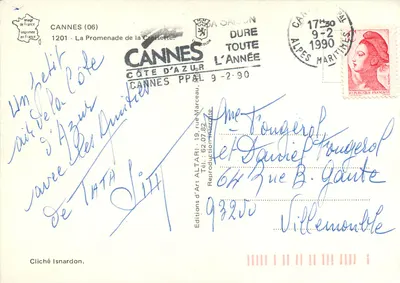 Cannes — Promenade de la Croisette — Wydawnictwo Sztuki ALTARI — Rewers