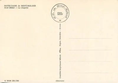 Notre-Dame de Mont-Roland — Krypta — Drukarnia Combier Mâcon — Rewers