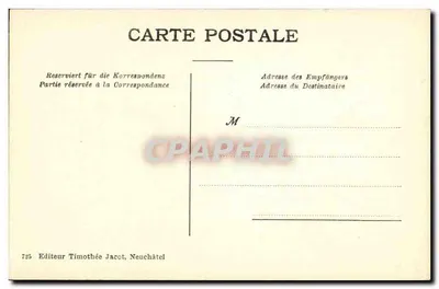 Neuchâtel — Kościół katolicki — Wydawca Timothée Jacot, nr 725 — Rewers