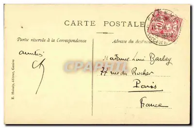 Genebra — A enseada e o Kursaal — E. Haisly, n° 318 — Verso