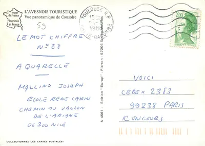 Pejzaż panoramiczny Cousolre — Wydanie 'Europ' N° 4561 — L'Avesnois Touristique — Rewers