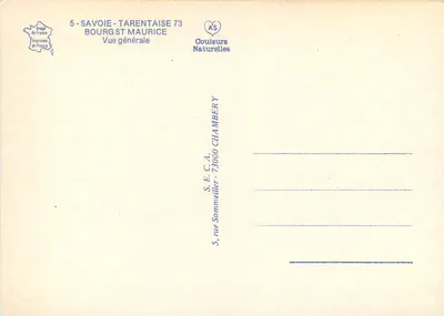 Bourg St Maurice — vista geral — S.E.C.A. n°73 — Verso