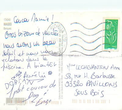 Barcos — Rochelle — Edições Michel Marcou — Verso