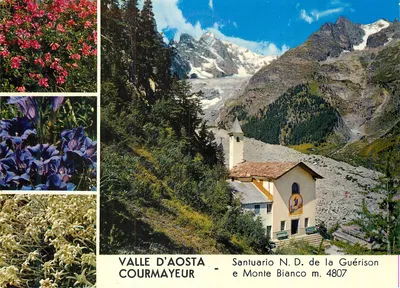 Valle d'Aosta - Courmayeur - Santuário N.D. da Guerra e Monte Bianco m. 4807