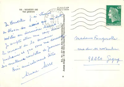 Munster (68) — Ogólny widok — D.L. 73 - Cie des Arts Photomécaniques — Rewers