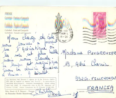 Florence - Katedra i dzwonnica — Wydawnictwo Giusti di S. Becocci, seria 27 — Rewers