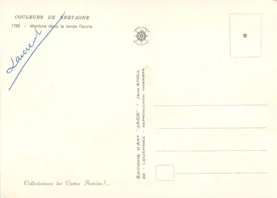 Menhirs na campina florida — 1783 — Éditions d'Art 'Jack' Jean Stoll — Verso