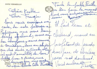 Côte Vermeille — Karta pocztowa turystyczna z mapą i zdjęciami — Wydawca Mâcon — Rewers