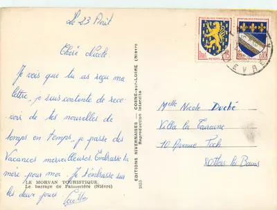 De damwand van Pannecière — Nièvre — Edities Nivernaises — Achterkant