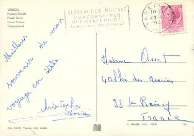 Wenecja — Pałac Ducal — Wydawca ARDO, seria 296 — Rewers