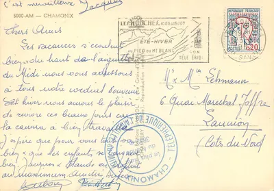 Chamonix-Mont-Blanc — La Aiguille du Midi — Ediciones Les Nouches — Reverso