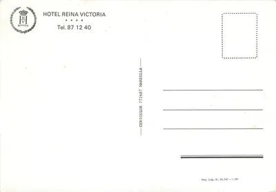 Hôtel Reina Victoria — Ronda — wydawca Certicolor — Rewers