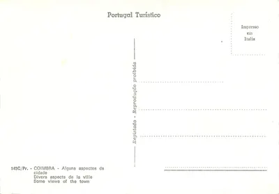 Coimbra — Verschillende uitzichten van de stad — Portugal Turístico — Achterkant