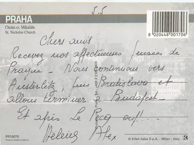 Praha — Chrześcijanie z Pragi — KINA Italia S.p.A. - Mediolan — Rewers