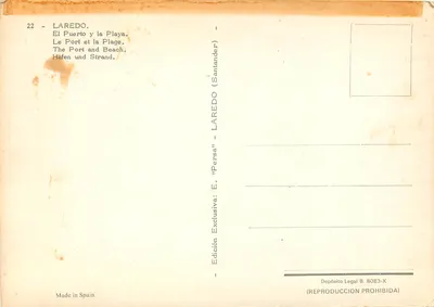 Laredo — Port i plaża — Wydanie ekskluzyjne E. 'Persa' — Rewers