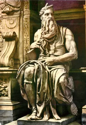 Mosé di Michelangelo — statua w Rzymie — wydawca DA VERA FOTOCOLOR, nr 280