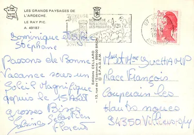 O Ray Pic — Vivarais — Éditions de l'Économie — Verso