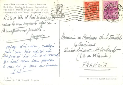 Ilha d'Elba - Marina di Campo - Panorama — Concess. M. & G. Tognoli - Livorno — Verso