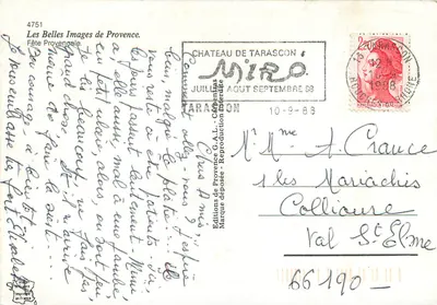 Festiwal prowansalski w Tarasconie — Zamek Miro — Wydawnictwo G.A.L. nr 4751 — Rewers