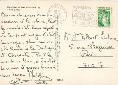 Montbron (Charente 16) — Widok ogólny — ARTAUD Bracia - Wydawcy — Rewers