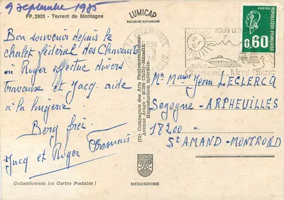 Torrente de Montanha — Chamonix — Lumicap — Verso