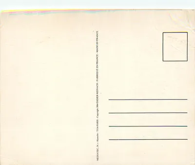Poema amoroso manuscrito — texto em rosa — editor MEDIATEC, Paris, 1984 — Verso