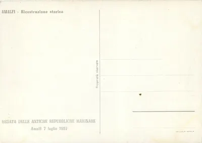 Amalfi — Regata starych republik morskich — JE LULA-AMALFI — Rewers