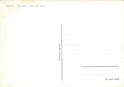 Amalfi — Panorama widok z morza — De Luca Amalfi — Rewers